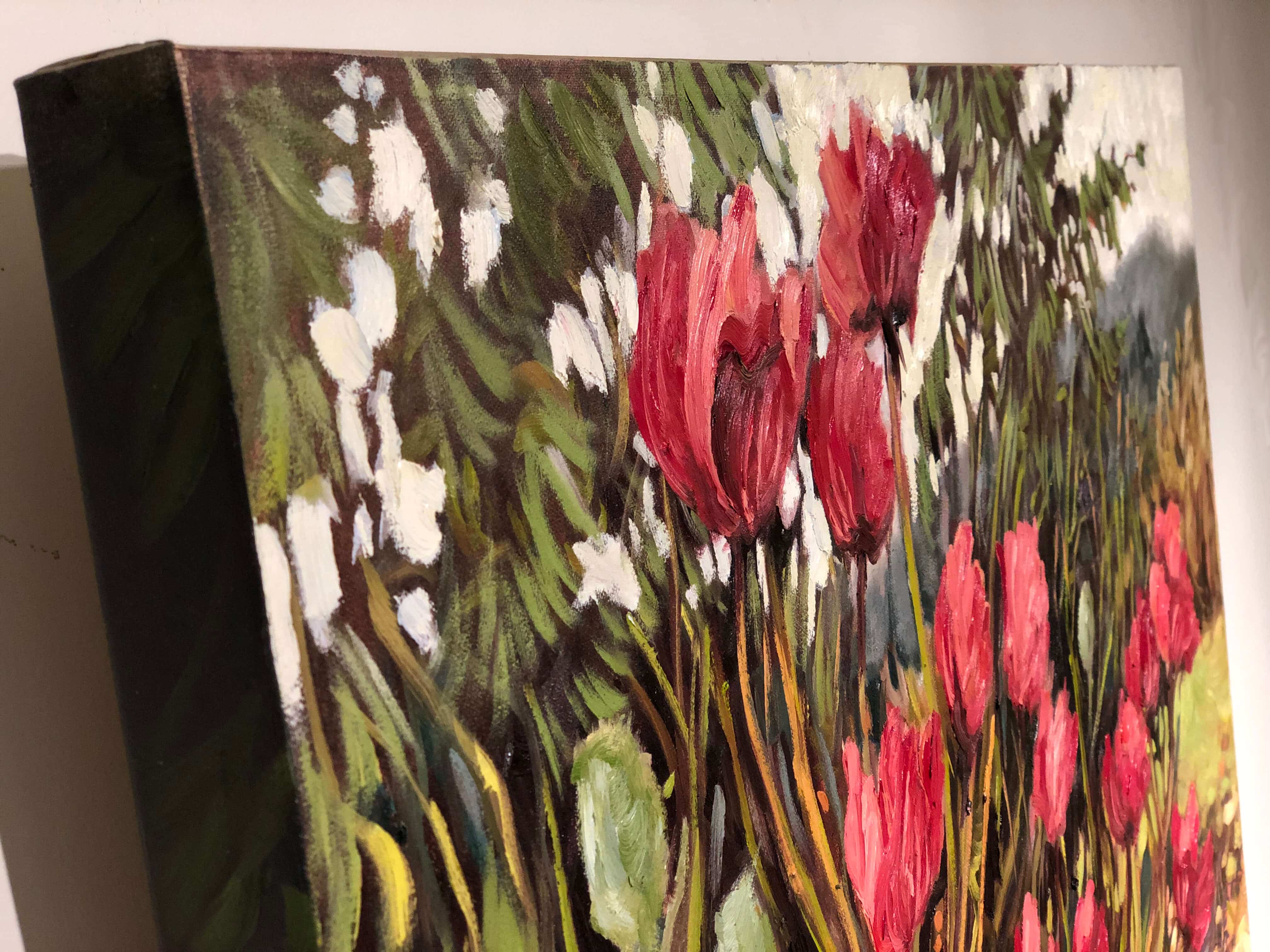 Wild Poppies – original oil on canvas by Ann Willsie, 30″ × 40″