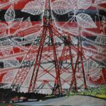 Across from the Saint Lawrence – original reclaimed aluminum by Dave Hind, 48″ × 36″