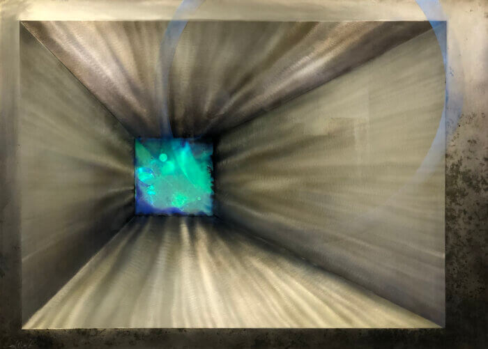 Red Wolf Blue Green Hologram 34x47