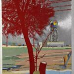 Microwave Rainbow Stump – original reclaimed aluminum by Dave Hind, 60″ × 52″