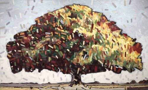Symme Tree 5 – original oil on canvas by David Grieve, 36″ × 60″
