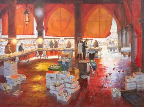 Robert Amirault Venice Fish Market 30x40
