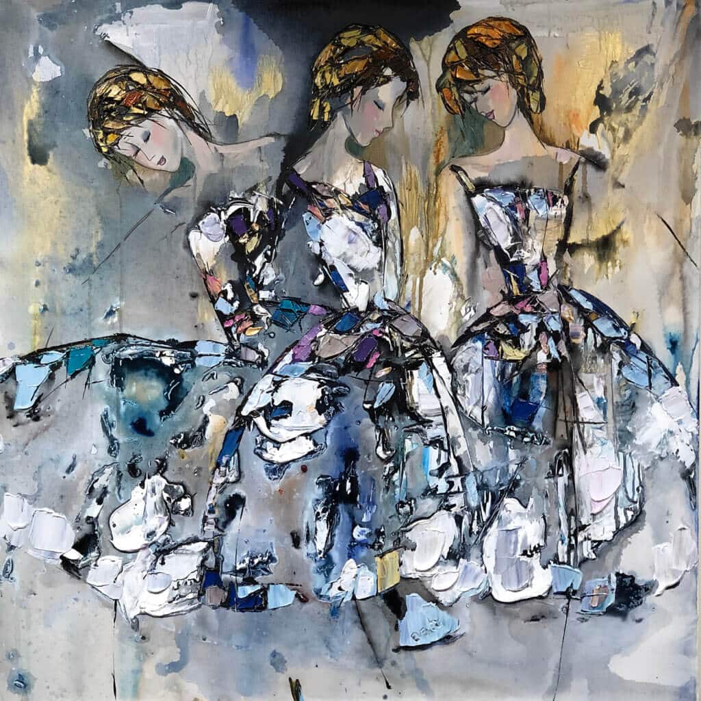 Abstract Ballerina Dancers