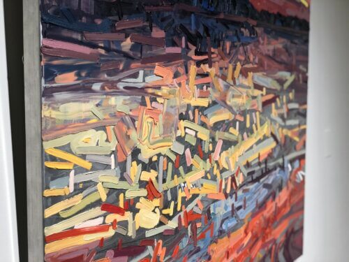 David Grieve Reflecting on Tom 40x48 Detail1