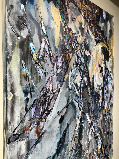 Maya Eventov Abstract Figure 5 40X30 Detail1