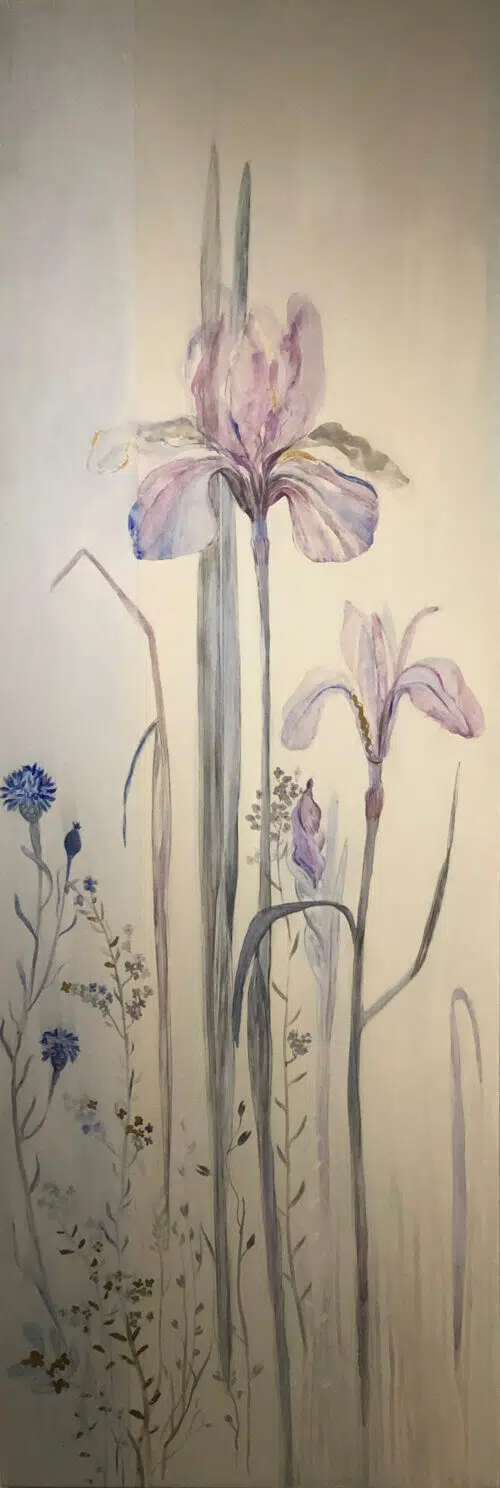 Fiona Hoop Cornflower Iris I 60x20