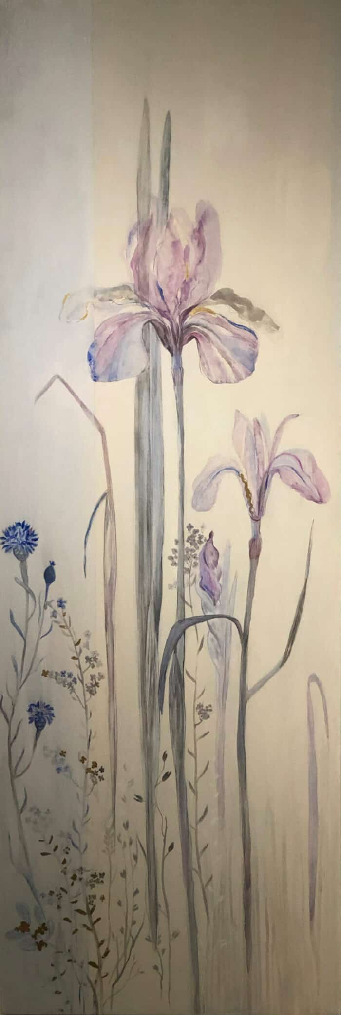 Fiona Hoop Cornflower Iris I 60x20