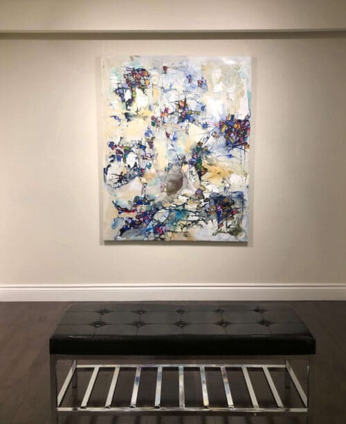 Abstract 2 – original acrylic on canvas by Maya Eventov, 60″ × 48″