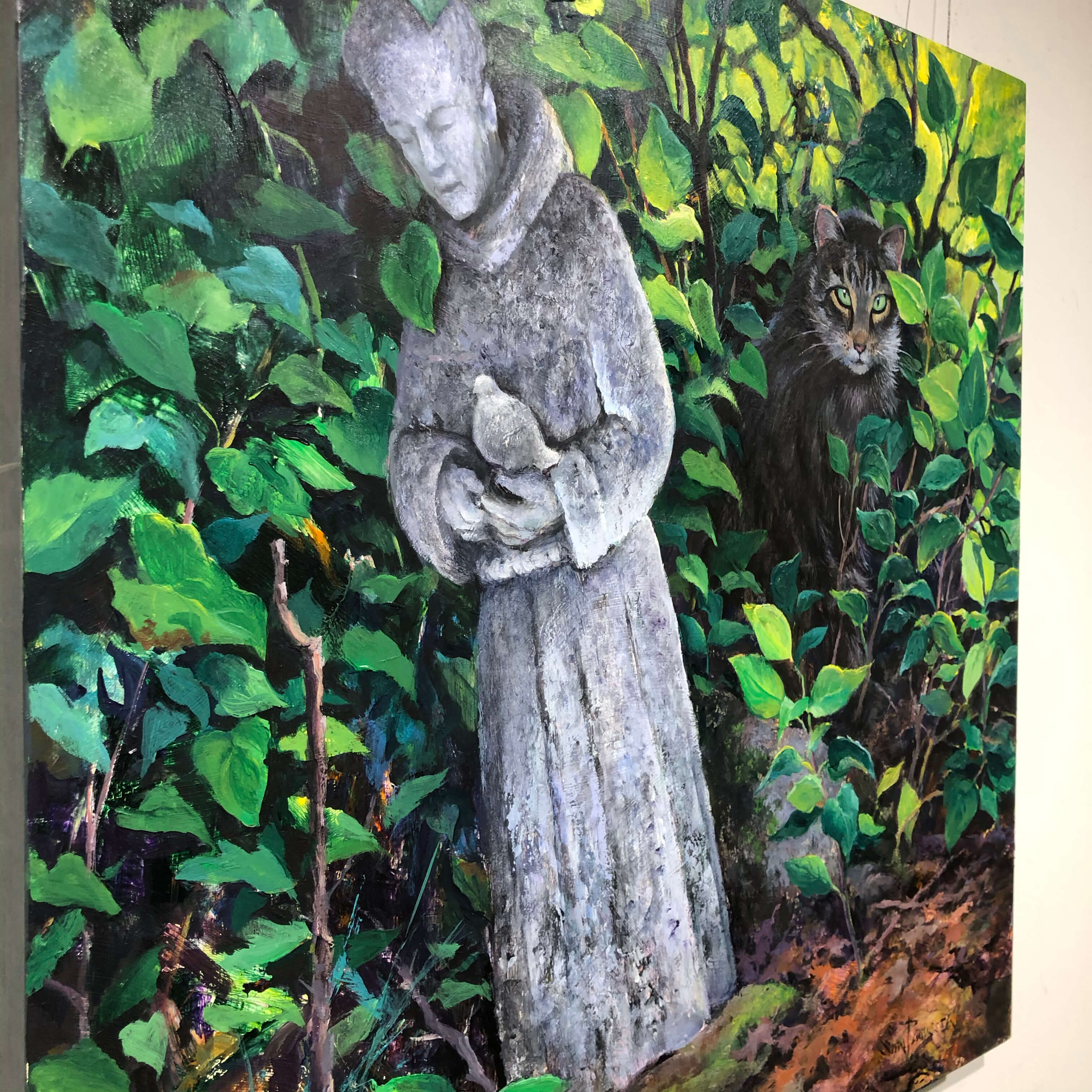 Catechism – original acrylic on panel by Sam Paonessa, 24″ × 24″