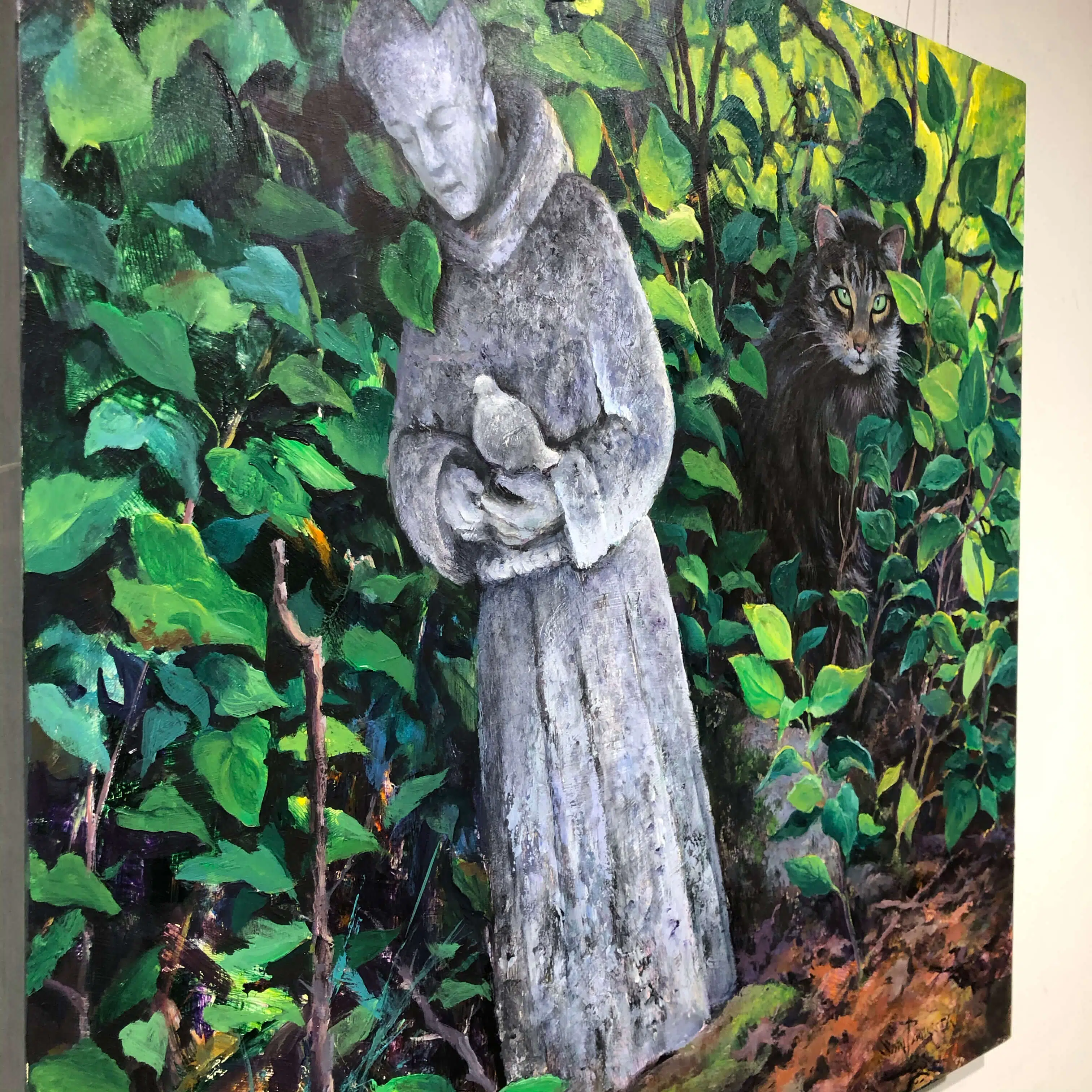 Catechism – original acrylic on panel by Sam Paonessa, 24″ × 24″