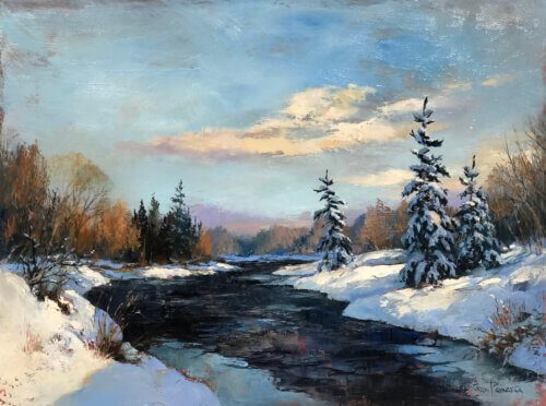 Sam Paonessa Lovely Winters Day 18x24