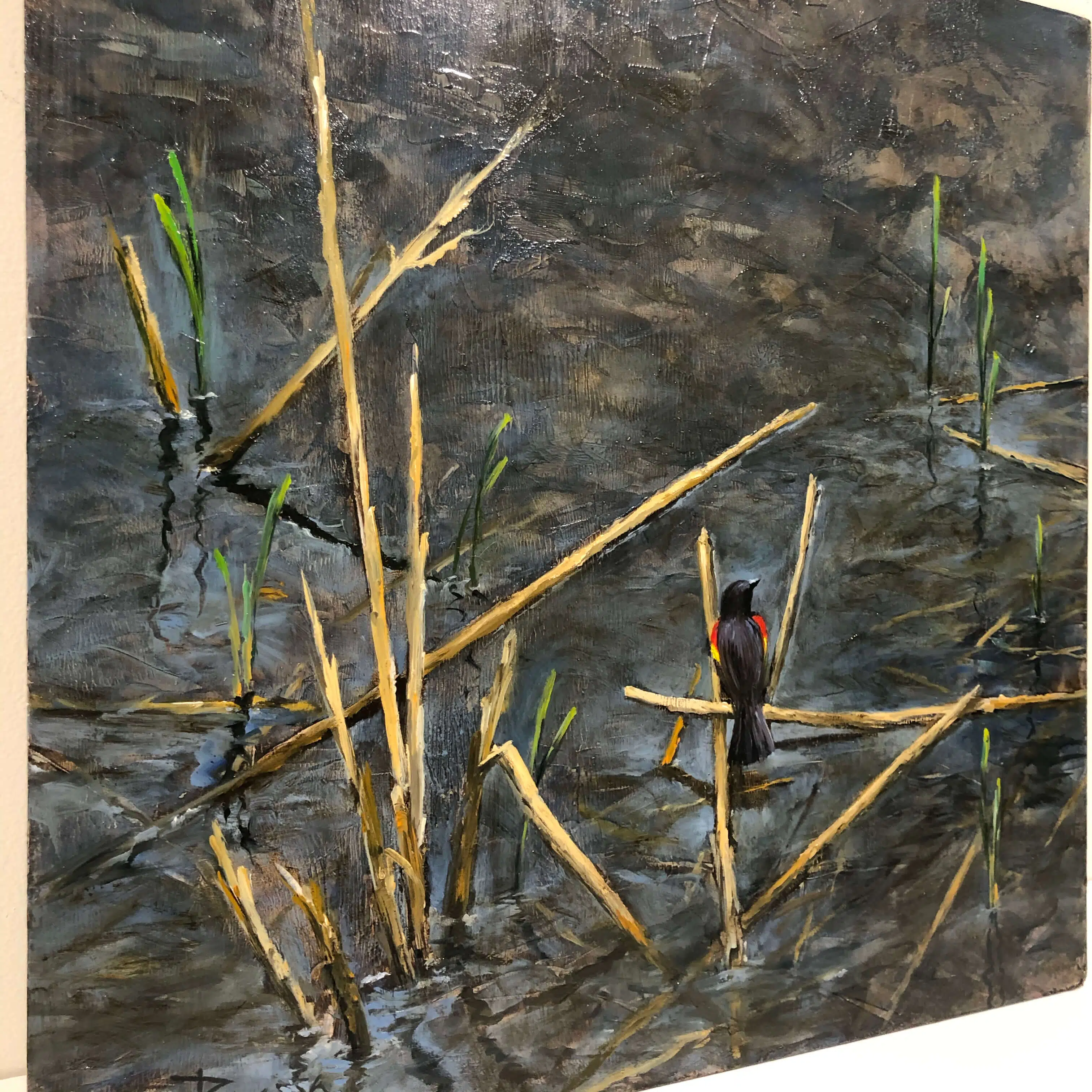 Prelude to Spring – original oil on panel by Sam Paonessa, 18″ × 18″