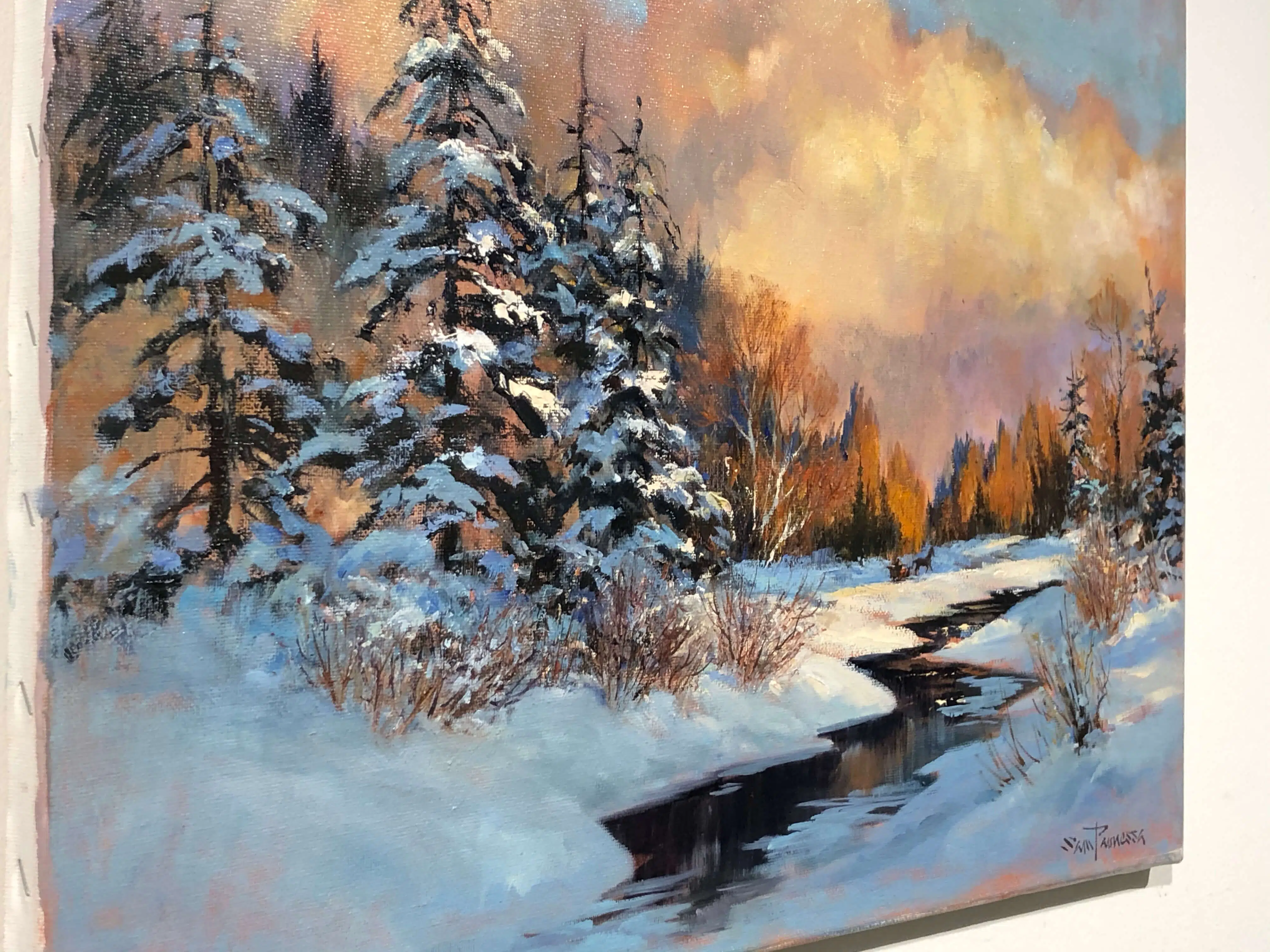 Winter Radiance – original oil on canvas by Sam Paonessa, 16″ × 20″