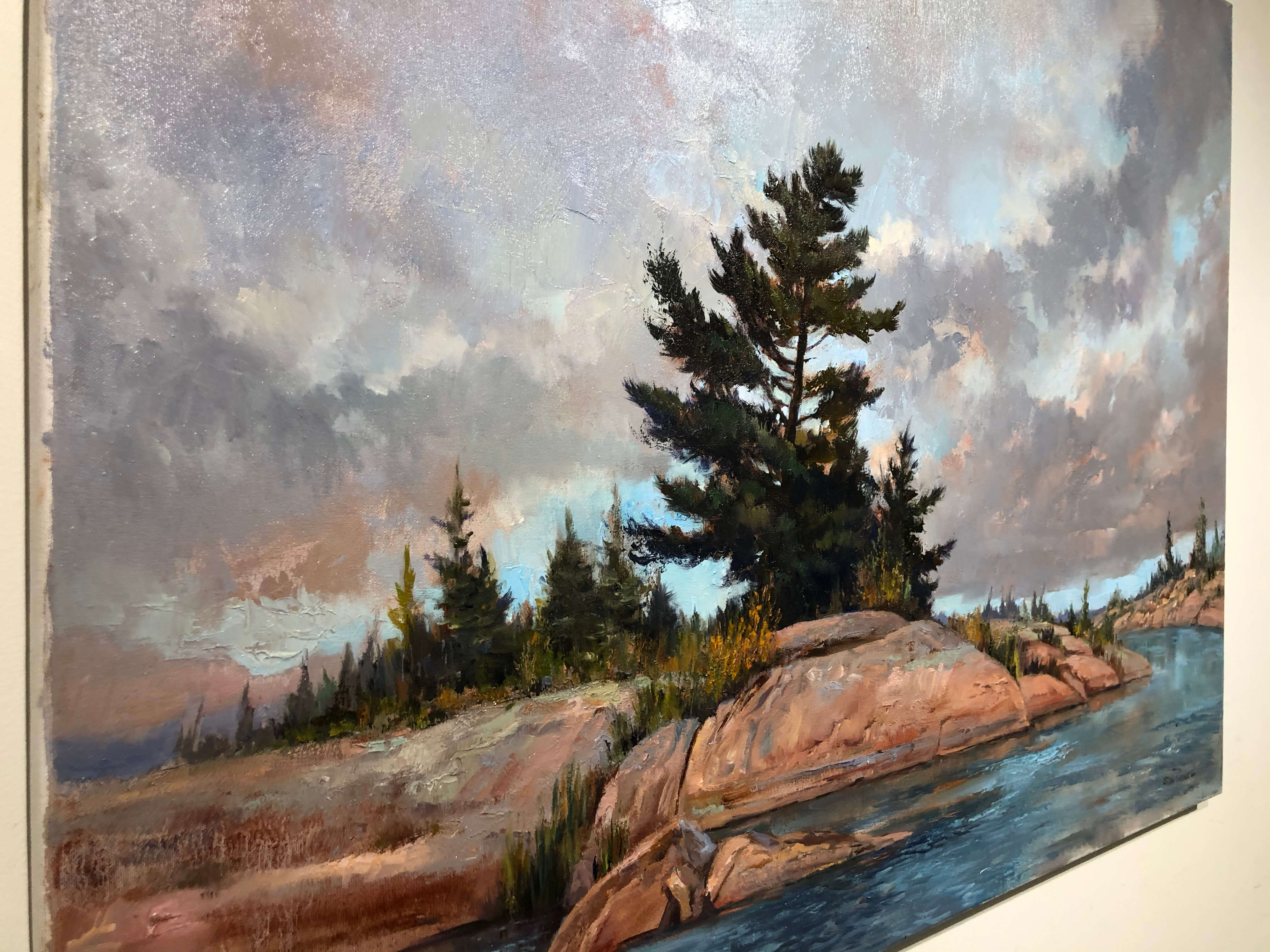 Against The Wind – original oil on canvas by Sam Paonessa, 12″ × 16″