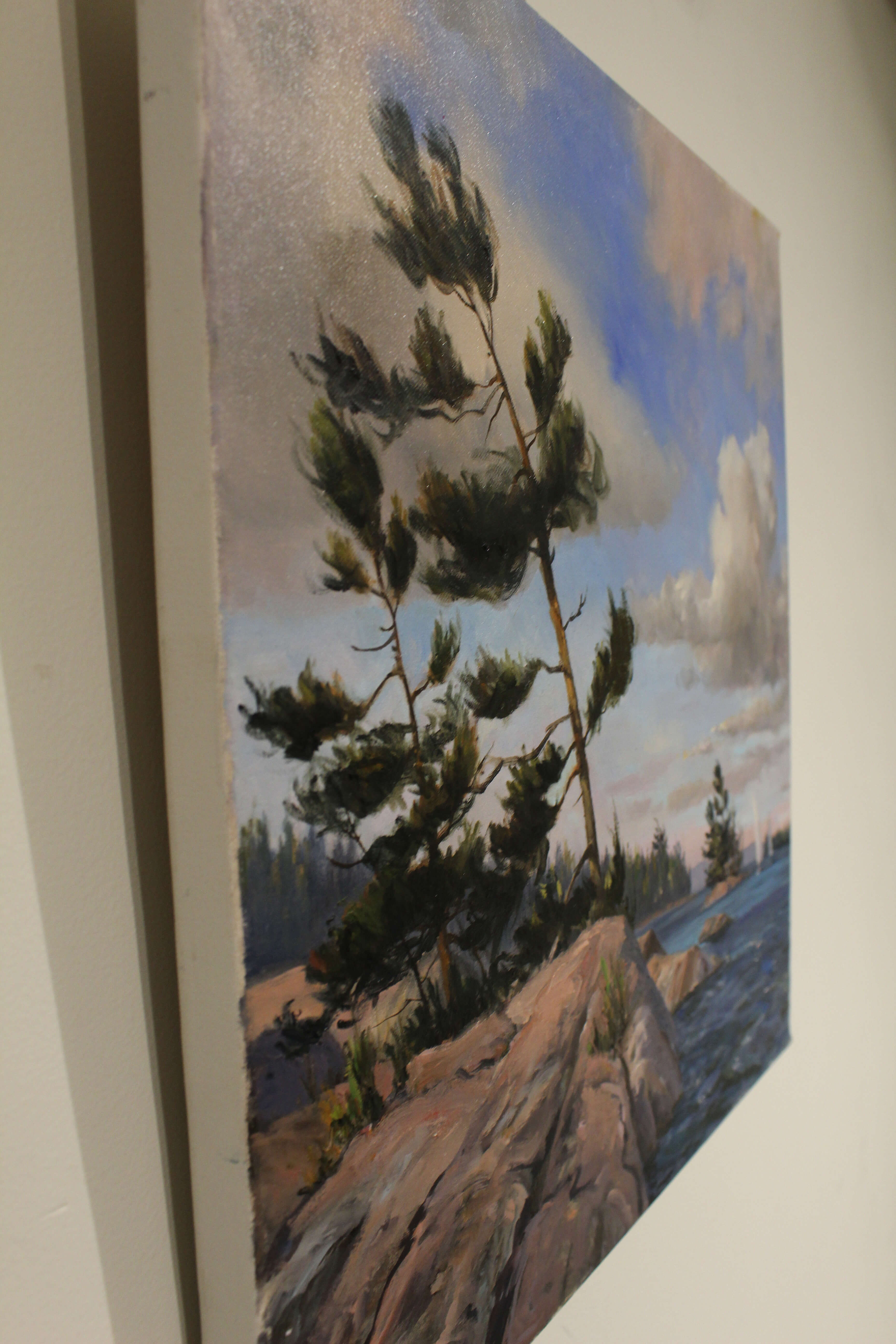 Georgian Shores – original oil on canvas by Sam Paonessa, 18″ × 18″