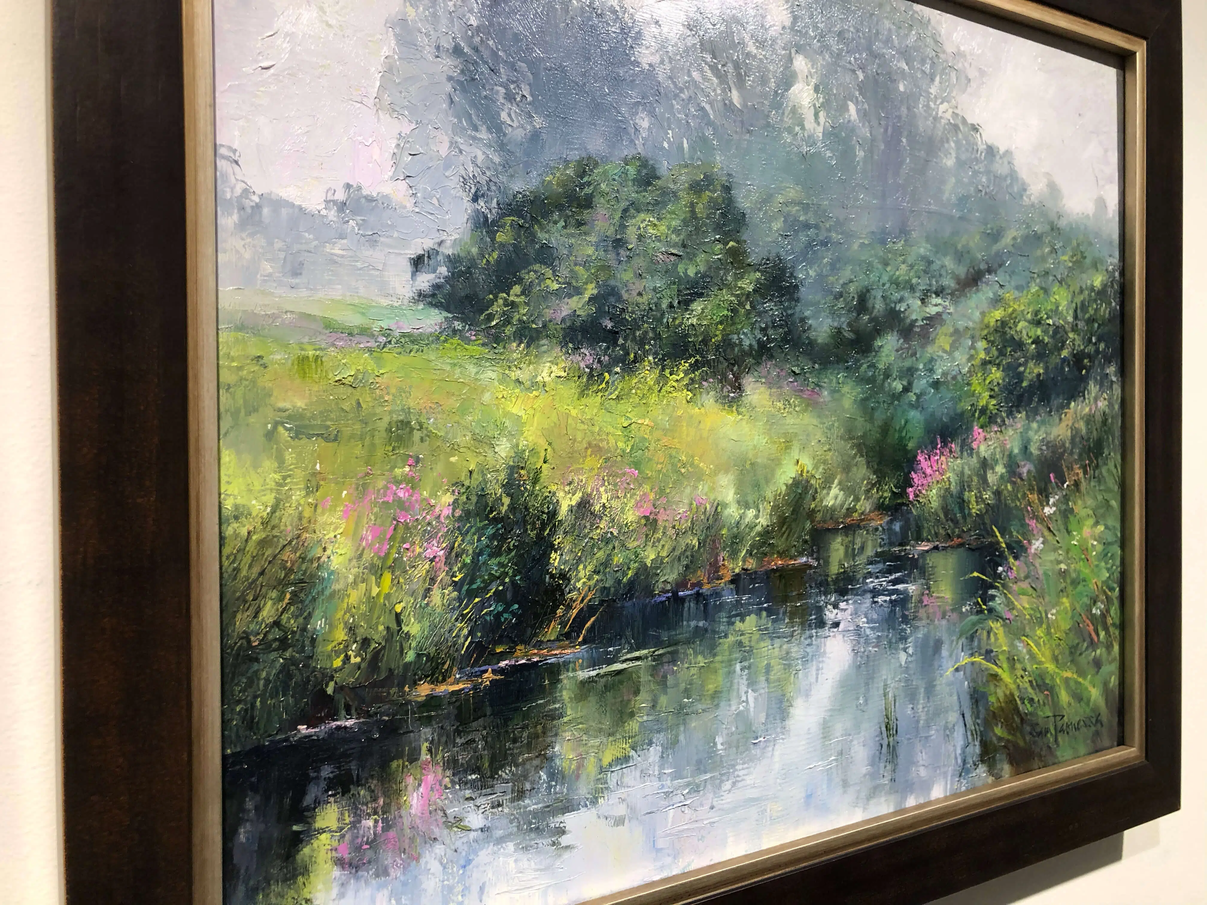 Misty Veil Ascending – original oil on panel by Sam Paonessa, 16″ × 20″