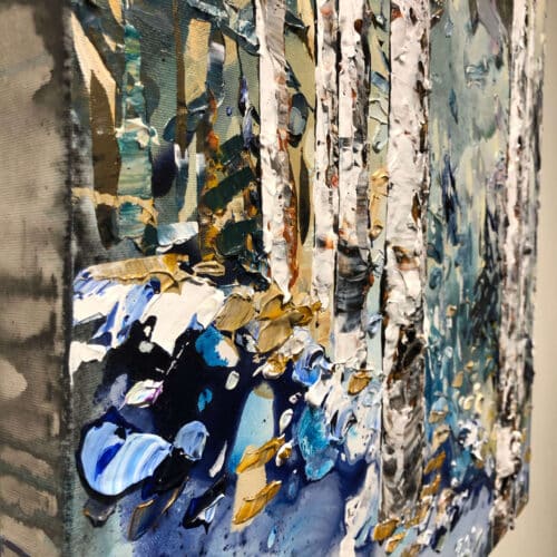 Spectrum Birch – original acrylic on canvas by Maya Eventov, 24″ × 24″