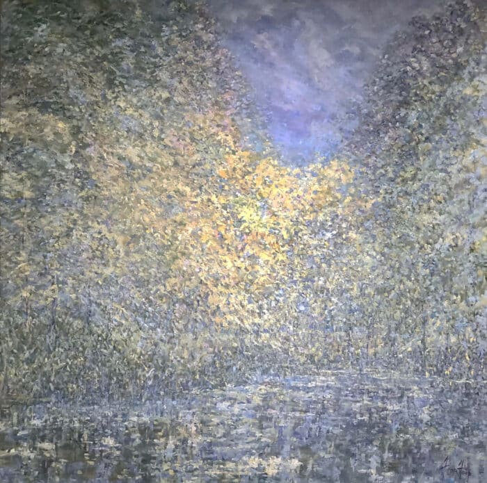 Afternoon Seclusion – original acrylic on canvas by Fiona Hoop, 60″ × 60″