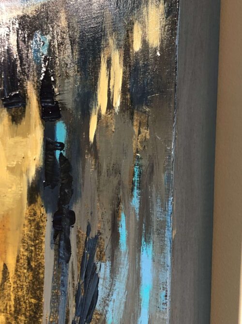 To Much Sky Diptych – original acrylic on panel by Fiona Hoop, 28″ × 60″