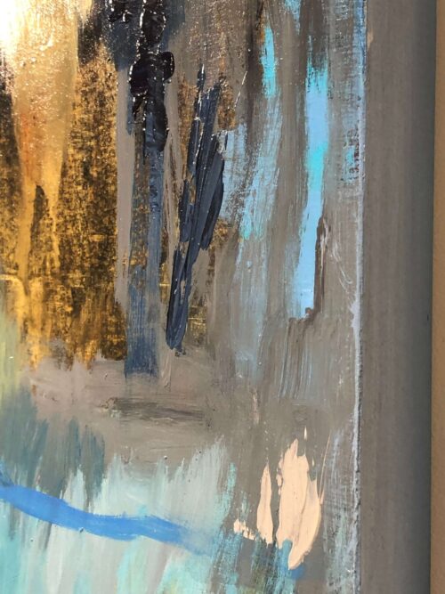 To Much Sky Diptych – original acrylic on panel by Fiona Hoop, 28″ × 60″