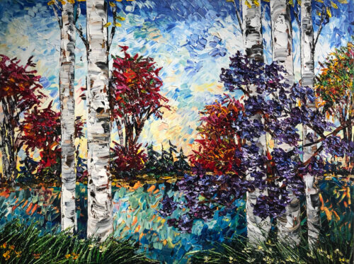 Maya Eventov Birch with Lilac 2 36x48