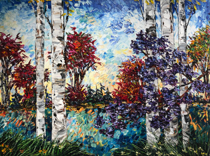 Maya Eventov Birch with Lilac 2 36x48