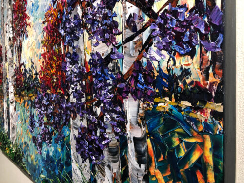 Maya Eventov Birch with Lilac 2 36x48 Detail1