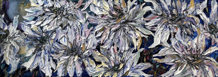 Eventov White Floral Spectrum 22x60 H