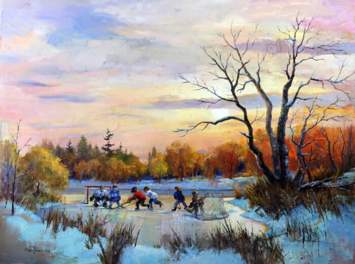 Canadian Classic – original oil on canvas by Sam Paonessa, 30″ × 40″