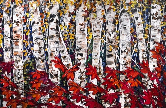 Maya Eventov Night Birch 40x60