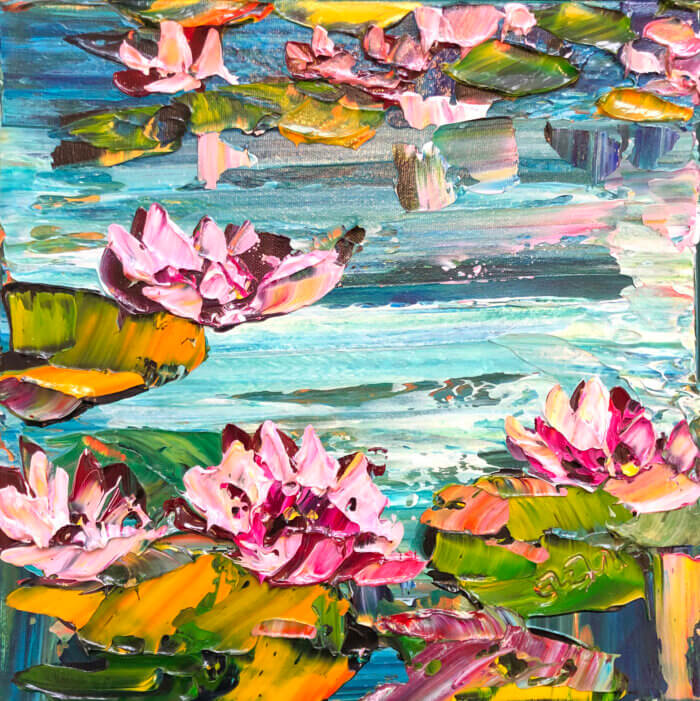 Maya Eventov Pond and Lily Pads 1 12x12