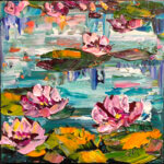 Maya Eventov Pond and Lily Pads 3 12x12