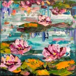 Maya Eventov Pond and Lily Pads 3 12x12