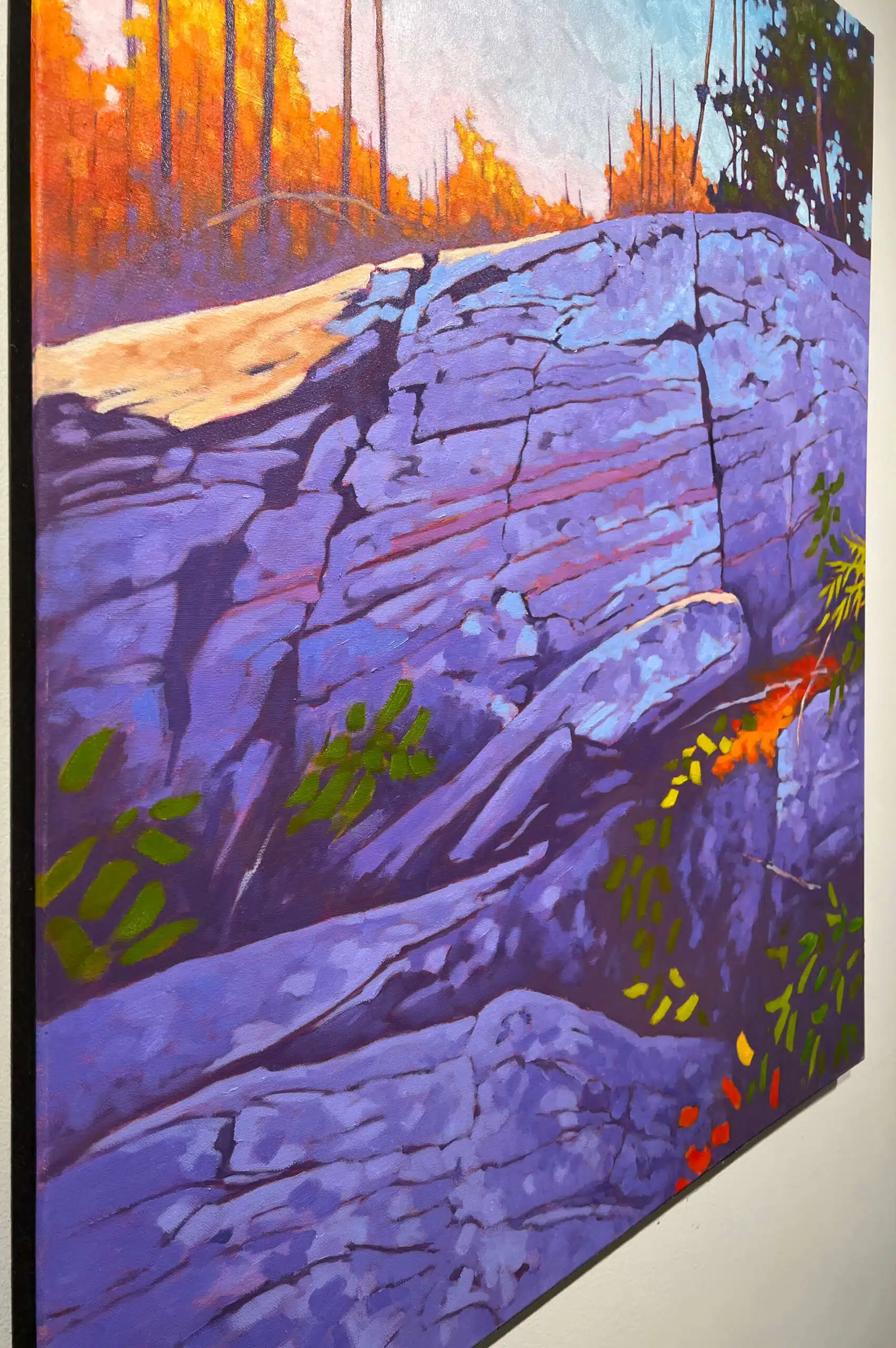 Evening Light – original acrylic on canvas by John Lennard, 36″ × 30″