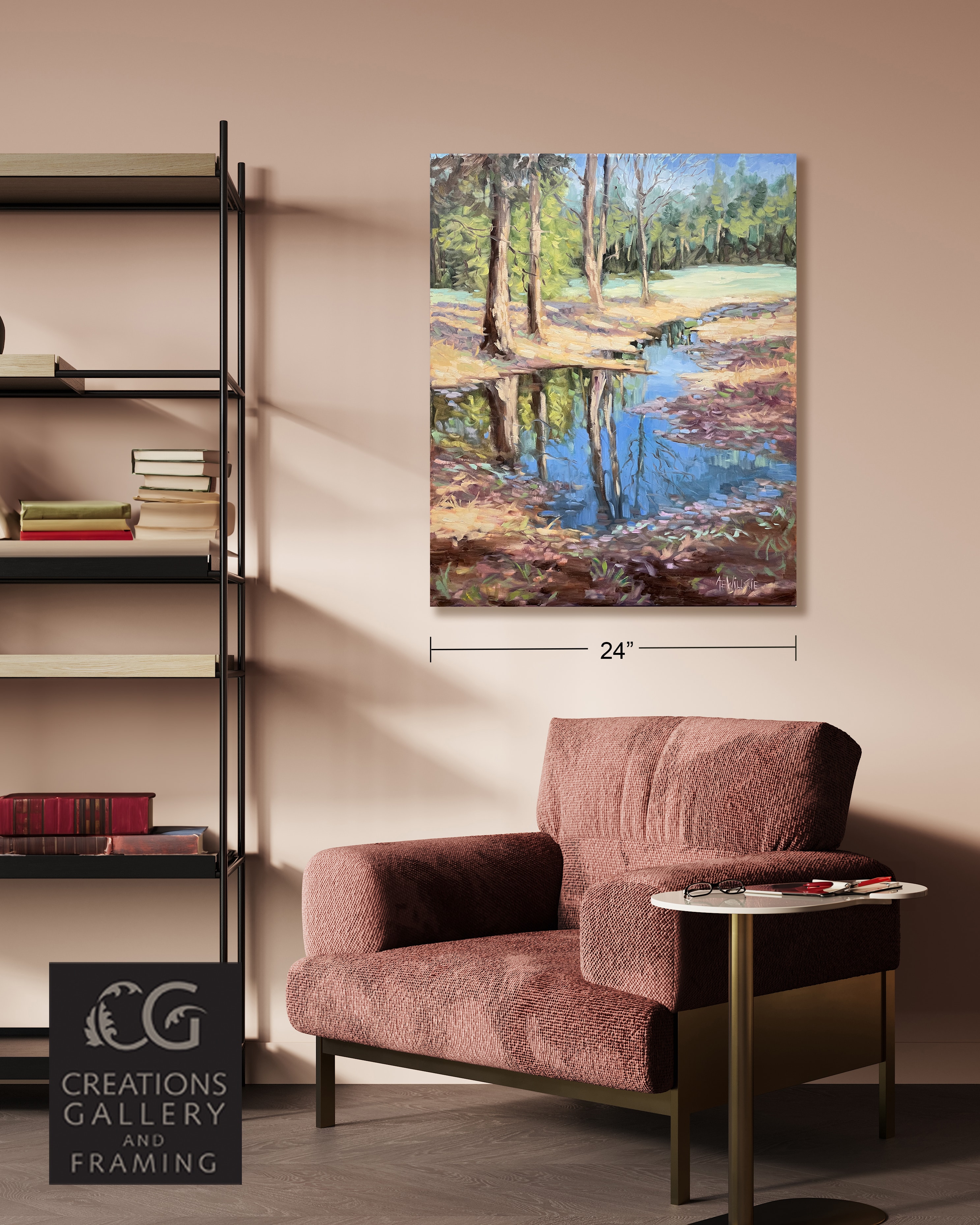 Ann Willsie Central Park Reflections 30x24 Room View 9100
