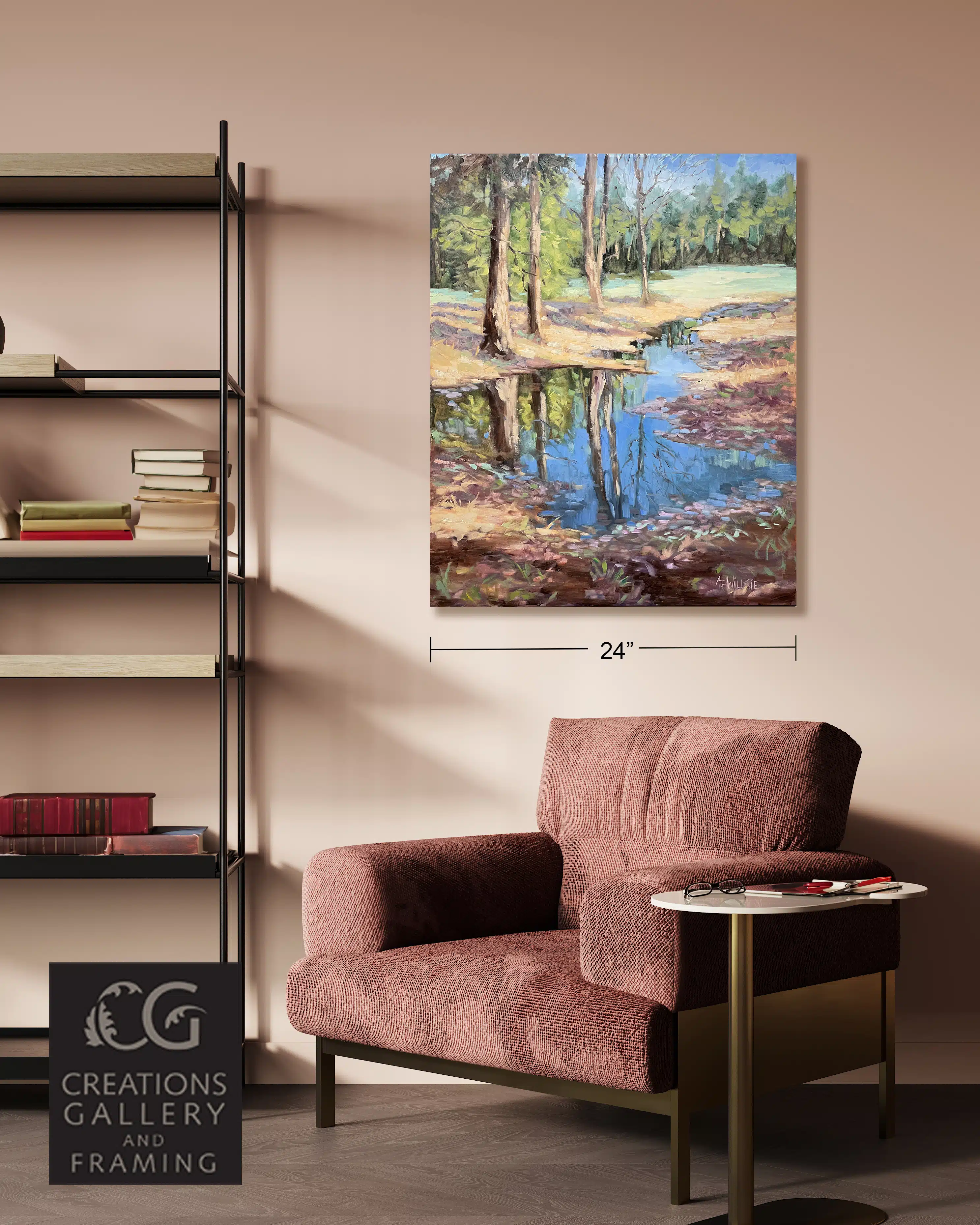 Ann Willsie Central Park Reflections 30x24 Room View 9100