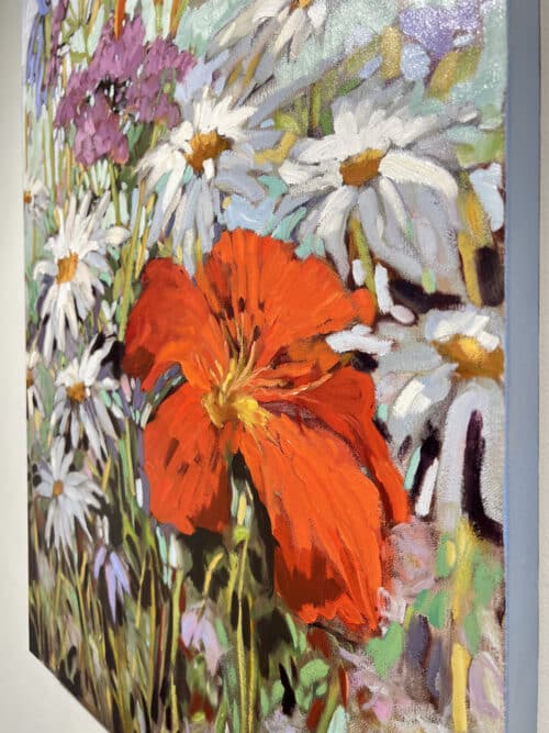 Ann Willsie Lillies and Daisies 36x24 Detail 2