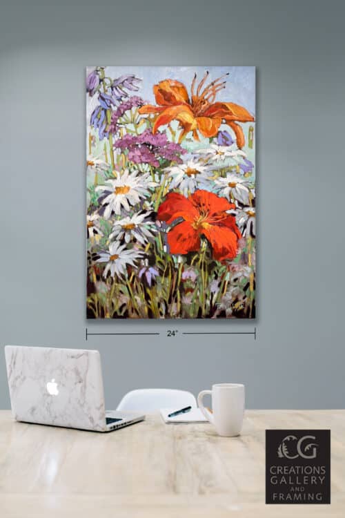 Ann Willsie Lillies and Daisies 36x24 Room View 8332