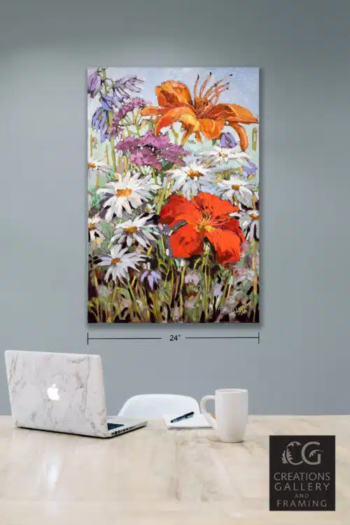Ann Willsie Lillies and Daisies 36x24 Room View 8332