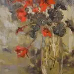 Nasturtiums – original oil on canvas by Ann Willsie, 16″ × 12″
