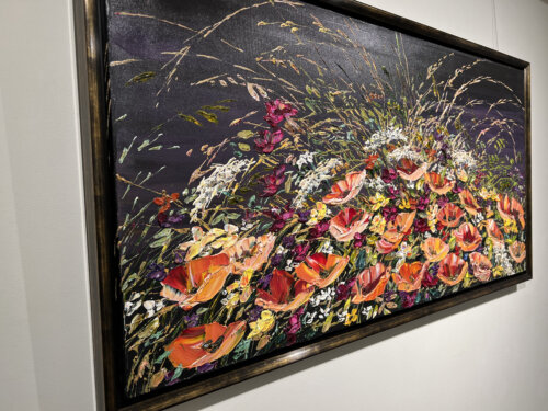 Maya Eventov Floral Poppies In Bloom 24x48 Detail1