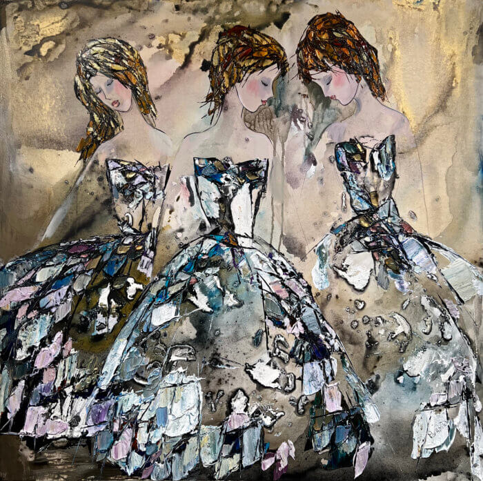 Maya Eventov Abstract Ballerina Dancers 4 40x40