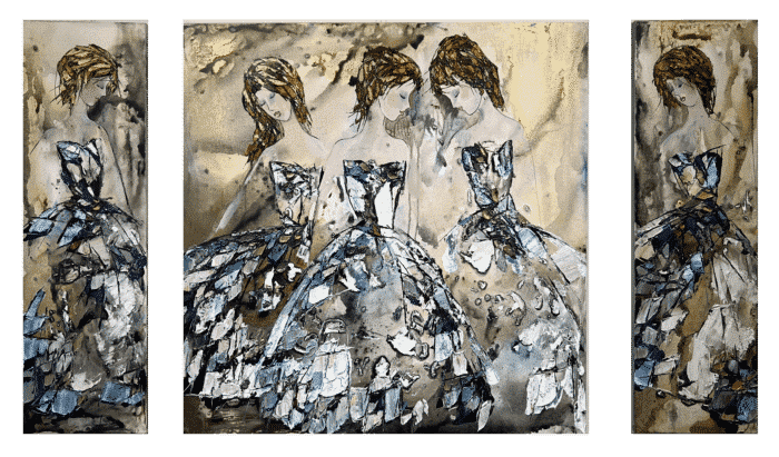 Maya Eventov Abstract Ballerina Dancers Set of 3