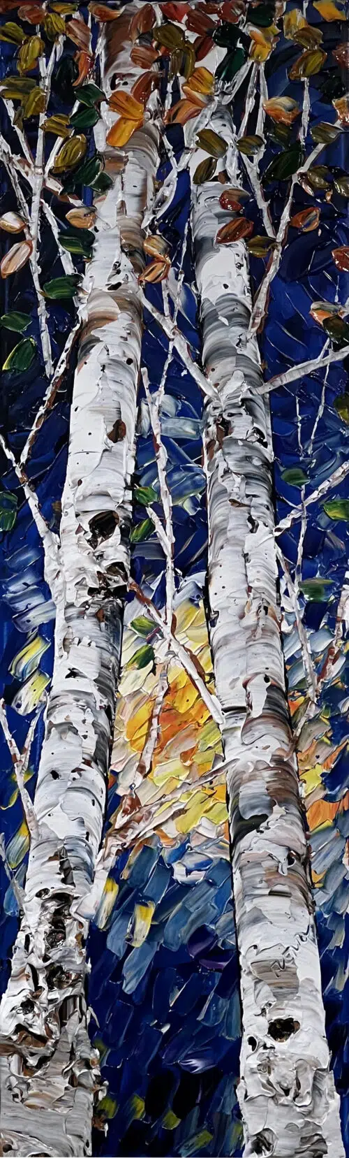 Maya Eventov Birch Looking Up Forests Glow 2 40×12