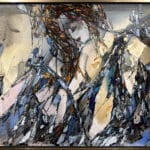 Maya Eventov Abstract Reclining Figure 2 30x40 Framed