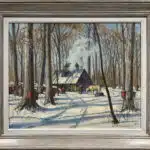 Frank Panabaker Maple Sugaring 16x20 Framed 22x26