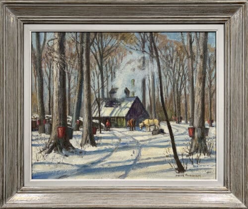 Frank Panabaker Maple Sugaring 16x20 Framed 22x26