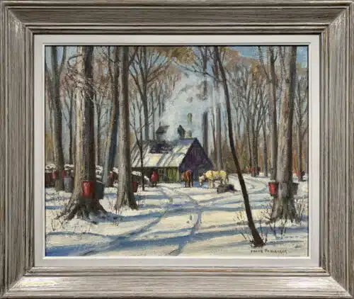 Frank Panabaker Maple Sugaring 16x20 Framed 22x26