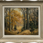 Frank Panabaker Untitled Autumn Scene 13x16 Framed 19x22