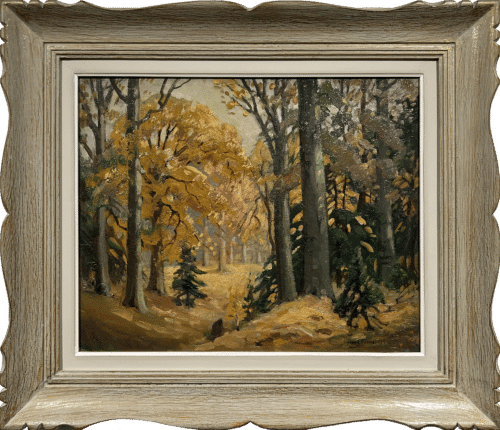 Frank Panabaker Untitled Autumn Scene 13x16 Framed 19x22